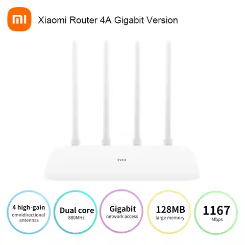 New Xiaomi Mi Router 4A Gigabit Version 2.4GHz 5GHz WiFi 1167Mbps WiFi Repeater 128MB DDR3 High Gain