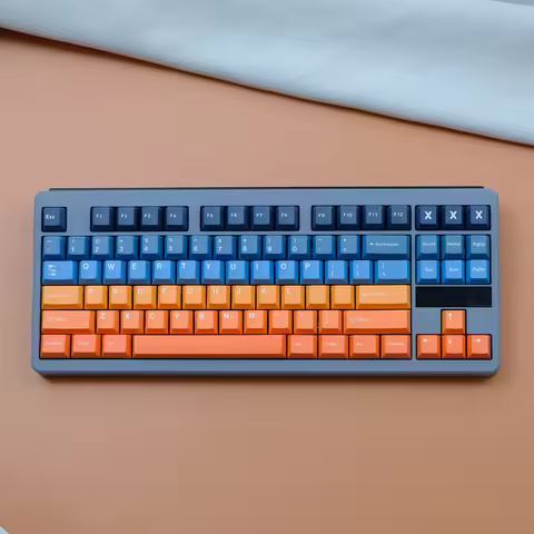 147 Keys Skyline Blue Orange Gradient Keycaps Set Cherry Profile PBT Dye Sub Keycap For MX Mechanica