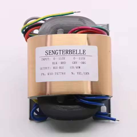 40W R type Pure Copper Transformer 40VA Single 5V / Single 9V / Single 12V / Single 15V HiFi Audio L
