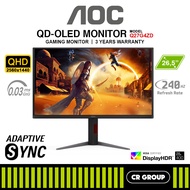 AOC Q27G4ZD 26.5-inch QHD 240Hz True Black 400 QD-OLED Gaming Monitor (3Yrs Warranty)