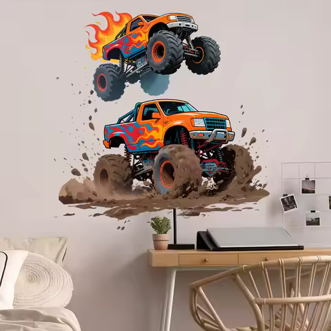 Desert off-road vehicle wall sticker cross-border sticker removable wall sticker personalized cool c