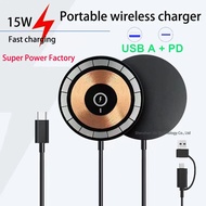 Qi2 Magnetic Wireless Charger for Phone Qi Charger Wireless Quick Charging USB TYPE-C for Iphone Ser