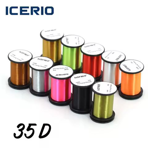 ICERIO 35D Nylon Fly Tying Thread UV Effect Super Fine High Tensile Thread For Small Dry Fly Midge N