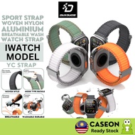 DUX DUCIS YC Sport Nylon Washable Aluminium Watch Strap for iWatch Ultra 10 9 8 7 6 5 4 SE 3 2 Seri 