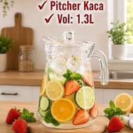 1.3L Pitcher Glass/ Pitcher Glass Water Jug/ Decanter Glass/ Pitcher 1319 Water Jug Glass Jug