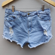 LP 74 SHElN hot pants ripped denim