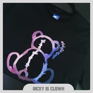 国潮 RICKYISCLOWN RIC小丑晕染熊撕裂笑脸短袖(男女同款)/ RICKY IS CLOWN Colourful Bear Oversize T-Shirt(Unisex)