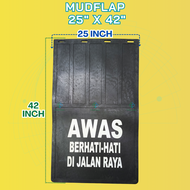 Mudflap PVC Lori Universal (24"x24") (21"x38") (24"x40") (25"x38") (25"x40") (25"x42") Splash Guard
