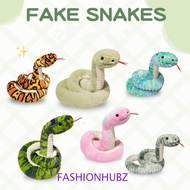 FASHIONHUBZ Snake Plush Toy, Sticking Tongue Colorful Boa Plush Doll, Kids Toy Fluffy Coiled Soft Bo