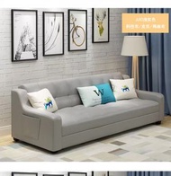 找得 - 實木雙人三人梳化床多功能折疊儲物科技布沙發床（144CM 淺灰色科技布 海綿款）3113