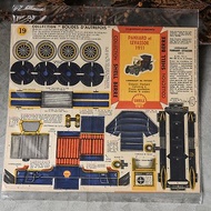 法國 文房玩具老物 1911老車紙模型圖鑑