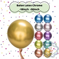 Chrome Latex Balloons •18Inch & •36Inch