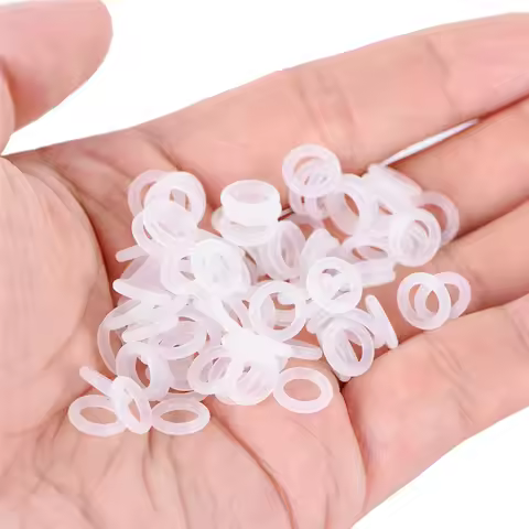 【C】120Pcs Silicone Rubber Environmentally Friendly Transparent Silicone O-Ring Switch Dampeners Whit