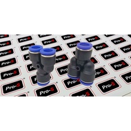 Pro-S PW Unequal Union Y Reducer Pneumatic Fittings Tube Size:４mm, 6 mm, 8 mm, 10 mm, 12 mm (10 pcs 