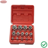 XUESHAN 14PCS/Set Hexagon Socket Nut Socket, External Hex With Storage Box Wrench Head Star Socket S
