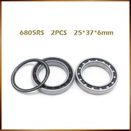 ✳ஐ✼2pcs 6805rs bearing steel ball bearing 6805n rs 25*37*6mm bicycle 6805N 2RS 6805n 2rs MR25376 2rs