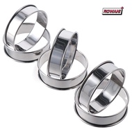ROWAN1 6 pcs English Muffin Ring Set, Silvery Non-stick Multipurpose Stainless Steel Ring Set, Durab