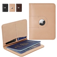 Genuine Leather Passport Holder Women Men, Passport Wallets with Airtag Slot, Travel Must Haves Airp