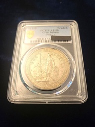 1911B PCGS AU58 英國貿易銀元 港光站洋 Trade Dollar 香港殖民地錢幣收藏