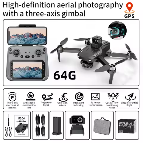 F204 New Original Upgrated RC Drone with 8k professional HD camera 5G WiFi Brushless laser barrier a