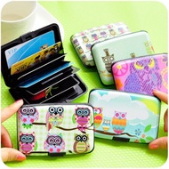 OWL KOREAN ALUMINIUM CREDIT CARD CASE HOLDER ORGANIZER WALLET CARD HOLDER CREDIT ID OWL