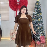 Đầm nhung bigsize 60kg - 95kg kèm tag đá phù hợp mặc đi chơi dự tiệc