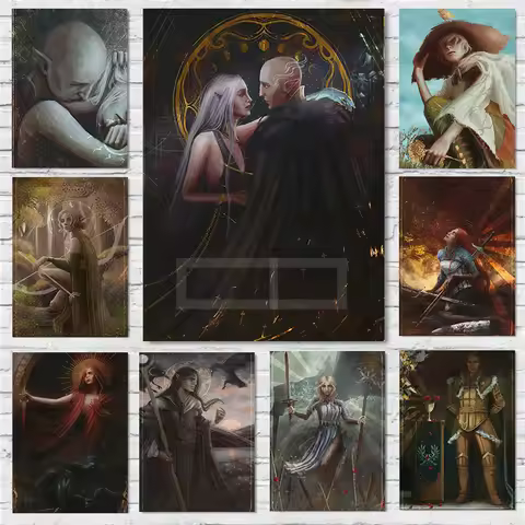 Classic RPG Games Dragon Age Fan Poster Dungeons and Dragons Game Prints Canvas Painting Wall Art Pi