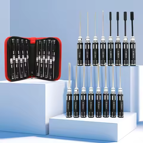 RC Hex Driver Set - 16pcs Hex Allen Screwdriver Kit Hex Nut Driver Set Wrench Key Driver Tool for Rc