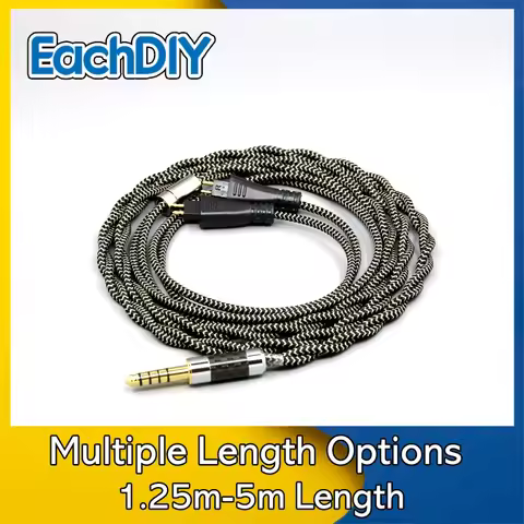 2 Core 2.8mm Litz OFC Earphone Shield Braided Sleeve Cable For FOSTEX TH900 TH1000RP TH1100RP TH-909