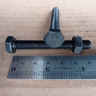 BAUT HEXAGON BAJA HTB 8.8 M8 X 60 / PANJANG 6CM / BAUT BAJA M8 X 60 HITAM / BAUT M8X60 BAJA / BAUT 1