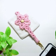 編織立體花手機掛繩DIY材料包