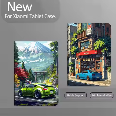 Anime Car illustration Tablet Case For Xiaomi Redmi Mi Pad 4 5 6 7 8 K SE Mini Pro Plus Max 10.1 11.