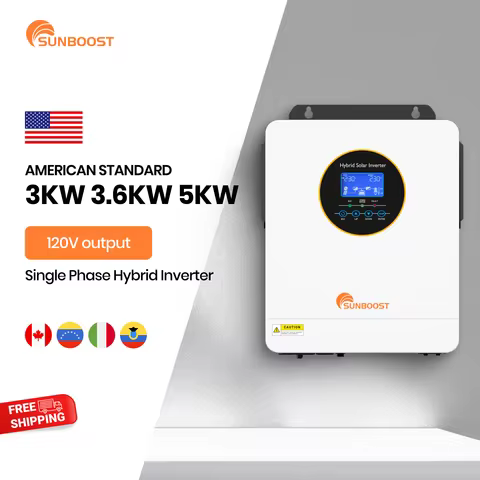 Sunboost Us Version Inverter Hybrid 3Kw 3.6Kw 5Kw 5.5KW 6.2KW 8KW 10KW 12KW Solar Inverter Split Sin