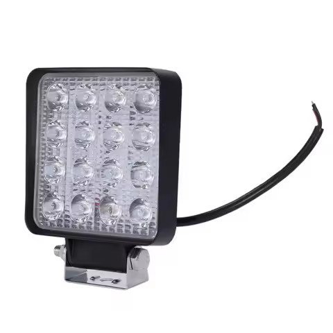 2 pcs 48W 6000k LED Spot Beam Square Work Lights Lamp Tractor SUV Truck 4WD 12V 24V