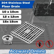 304 Stainless Steel Black Floor Drain Floor Trap Floor Grating With Filter Strainer Anti Cockroach Anti Smell 地面排水口