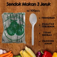 Butek Long Plastic Tablespoons, 100 pcs Butek Plastic Tablespoons 3 Orange Tablespoons Three Orange 