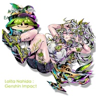 EARLFAMILY Loli Nahida Fanart Car Sticker Anime Genshin Impact Waifu Ahegao Decal JDM Cartoon Peeker