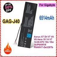 6514mAh GAG-J40 Laptop Battery for Gigabyte Aorus X7 Dt V7 V8 V6 Aero 15 14 V7 14-W-CF2 15x 15w 14-P