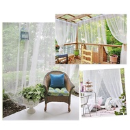 Mosquito Net for Porch/Patio/Canopy/Gazebo Sheer Tulle Curtains Mesh Net  Outdoor Drapes White with Adjustable Length 300*250CM