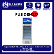 Fujidenzo SUF 100 A 10 cu. ft. Showcase Chiller with Freezer Top, Key Lock