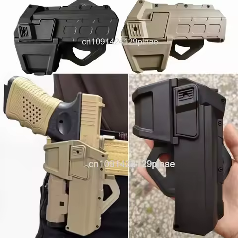 Plnae Tactical G/ock 17 18 19 Movable Pistol Holster IR Laser Flashlight Mounted Airsoft Colt G17 Lo