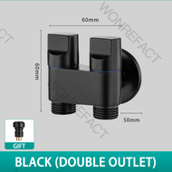Universal Bathroom Washing Machine Faucet Mini Brass Angle Valve Bidet Dual-purpose Valve Dual-contr
