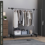 Clothes Rack Stand  Home FurnitureStanding Wardrobe Floor Hanger Black Display Clothes Rack Detachab