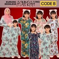 [KOD B - 39.1] Baju Kurung Raya Sedondon Ibu Anak Asyiraa A39 Ironless plussize XS to 4XL 100kg muat