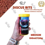 INFINITY Discus BITS (250ml MEDIUM) for ALL Discus Fish Food and All Tropical Fish Foods(ff)EXP.2026