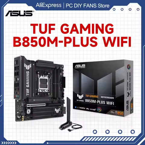 ASUS TUF GAMING B850M-PLUS WIFI B850 DDR5 PCIe 4.0 Socket AM5 Support 7500F/7700/7800X3D/8400F/8700F