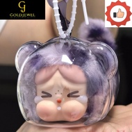 [MDJ]  Crybaby Transparent Protective Cover, POPMART Wild But Cutie Series Doll Display Storage ,  A