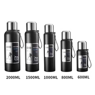 Thermal water bottle, vacuum insulated, 2l capacity, 316 stainless steel