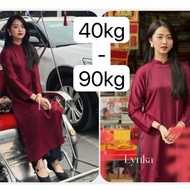 Ct04-Modern plum red ao dai, big size 90kg/ straight ao dai/ aodailynka88 ao dai vietnam ao dai musl