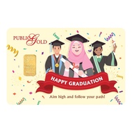 Public Gold Biullion Bar 0.5g (Au 999.9) 24k -Happy Graduation